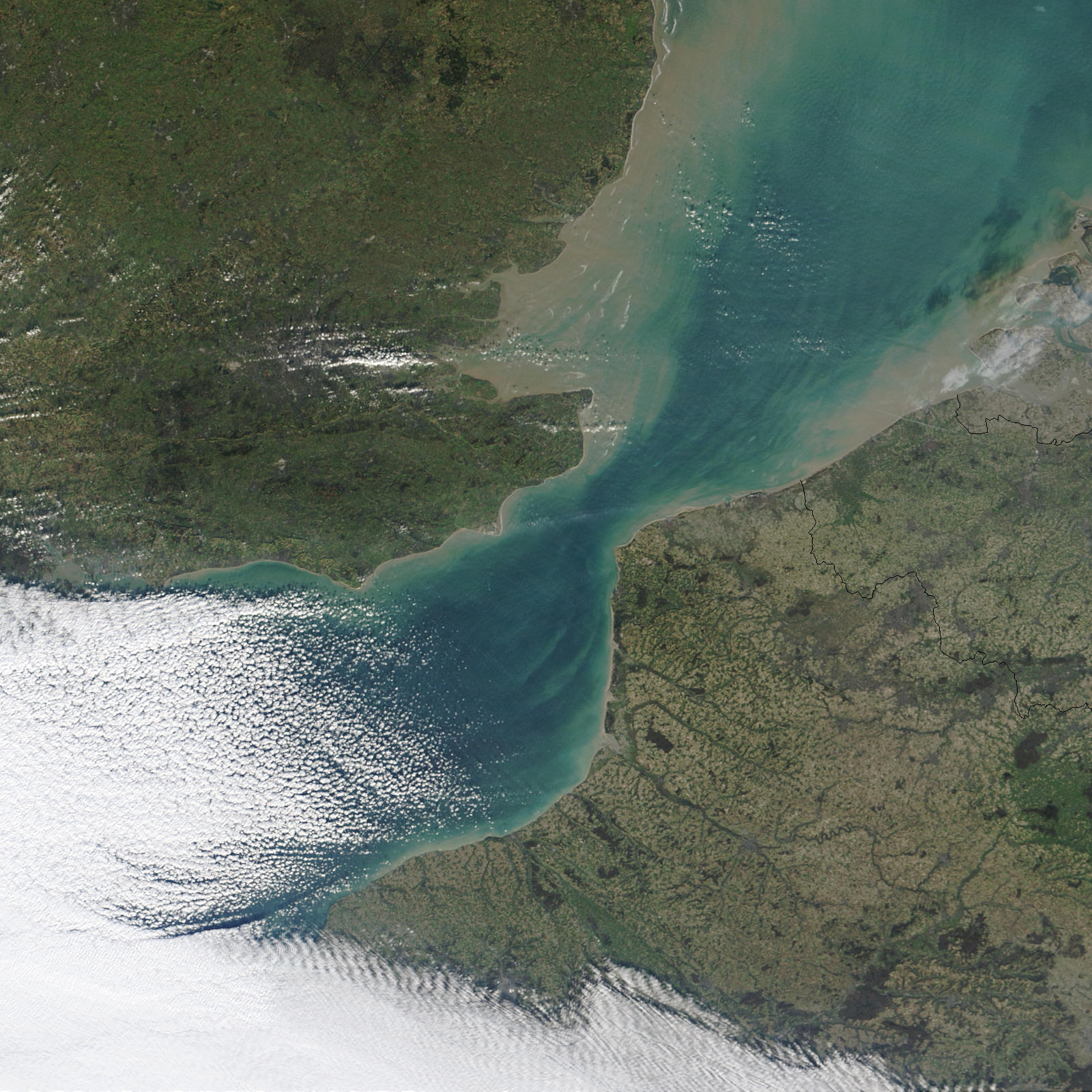 Pas-de-Calais (Strait of Dover) vu par MODIS