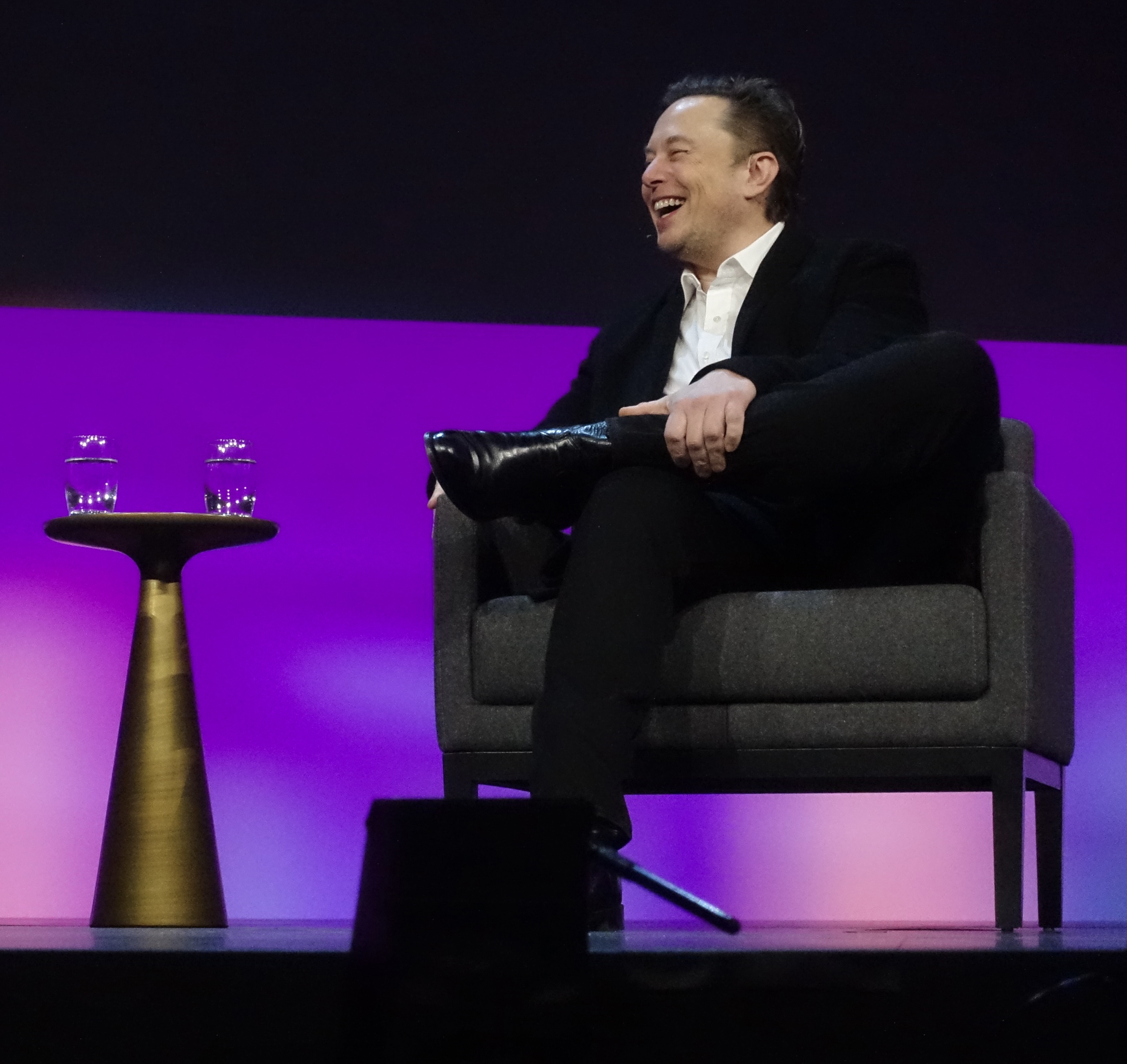 Elon Musk lors de son interview à TED 2022, avant le rachat de Twitter