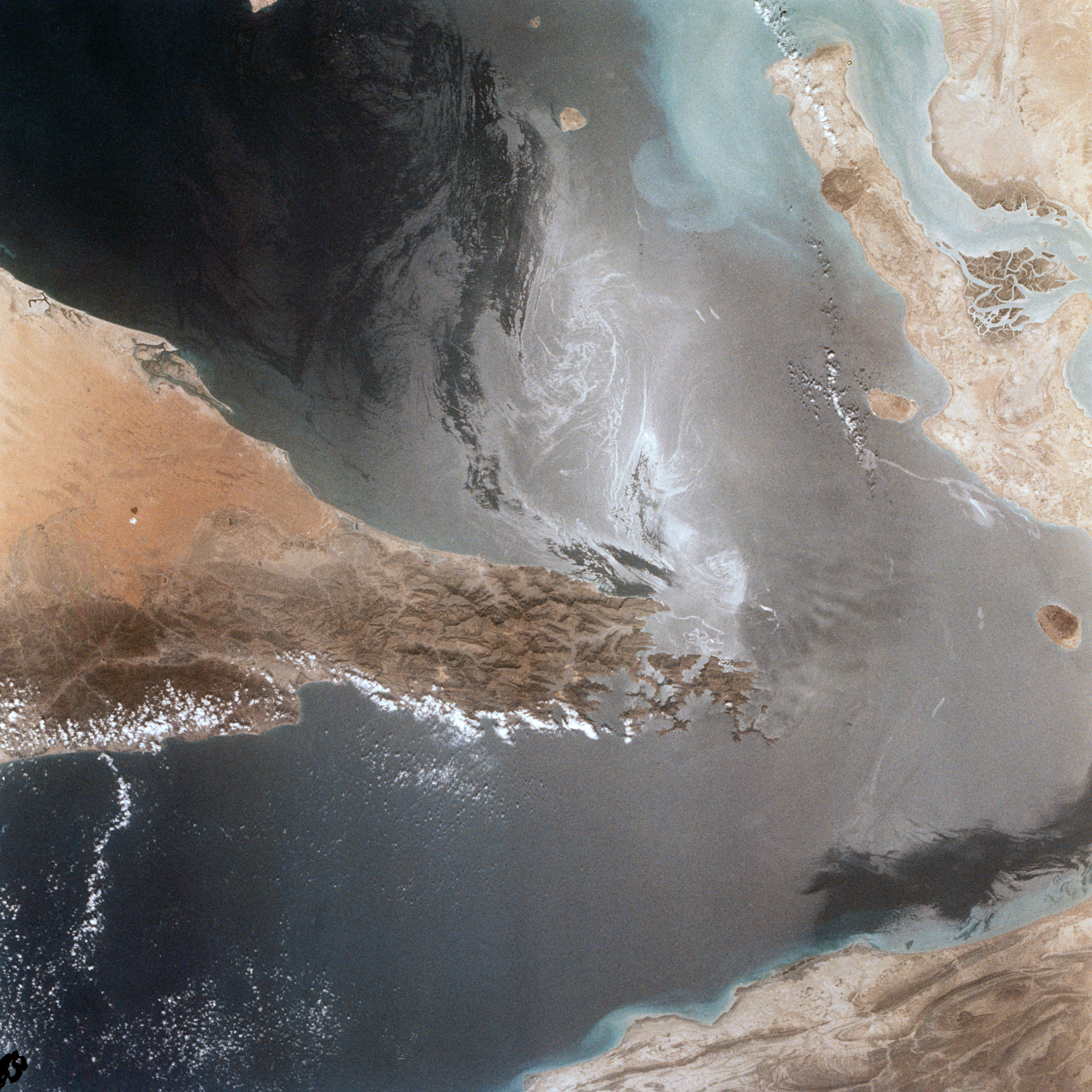 Vue satellite du détroit d'Ormuz
