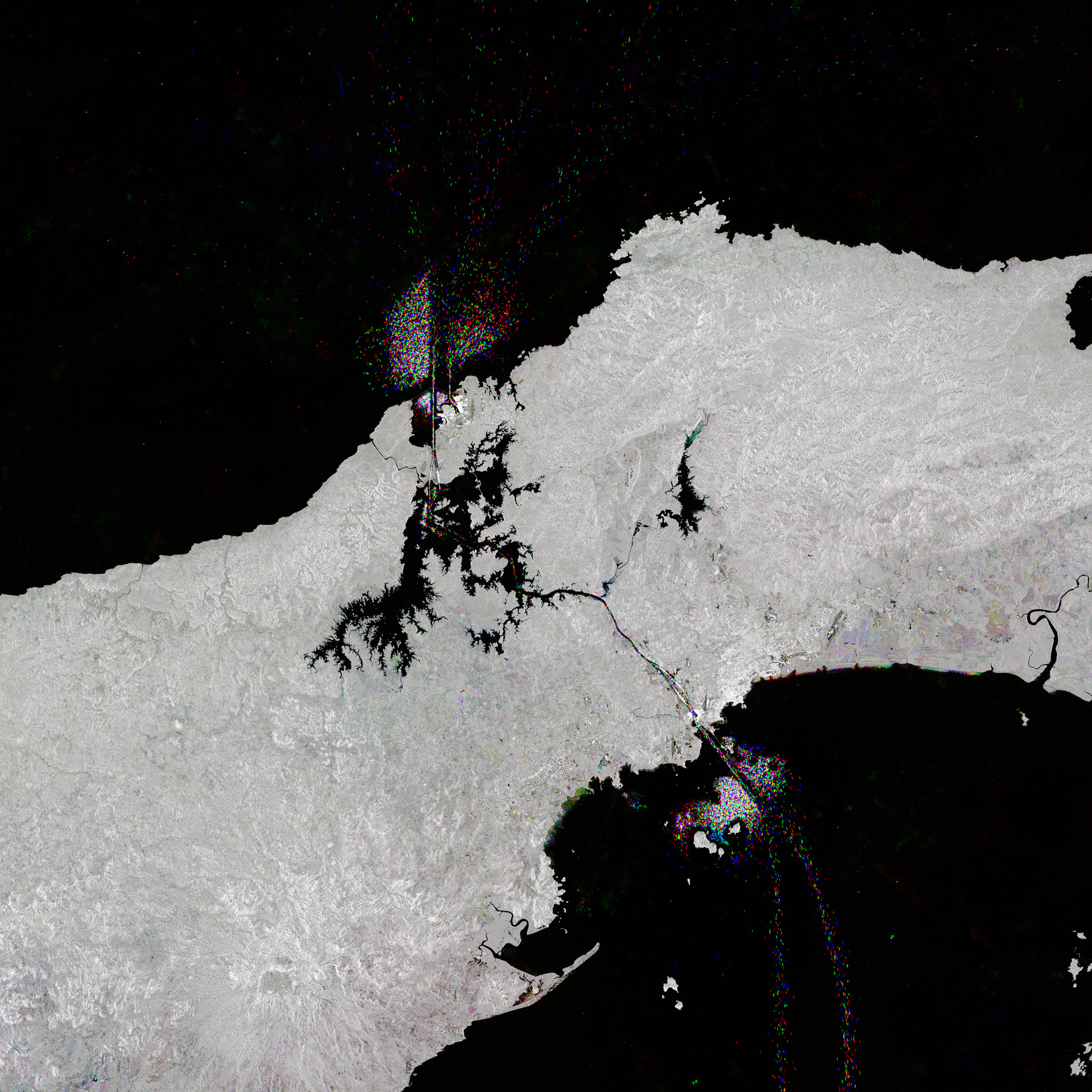 Canal de Panama vu de l'espace par Copernicus / ESA