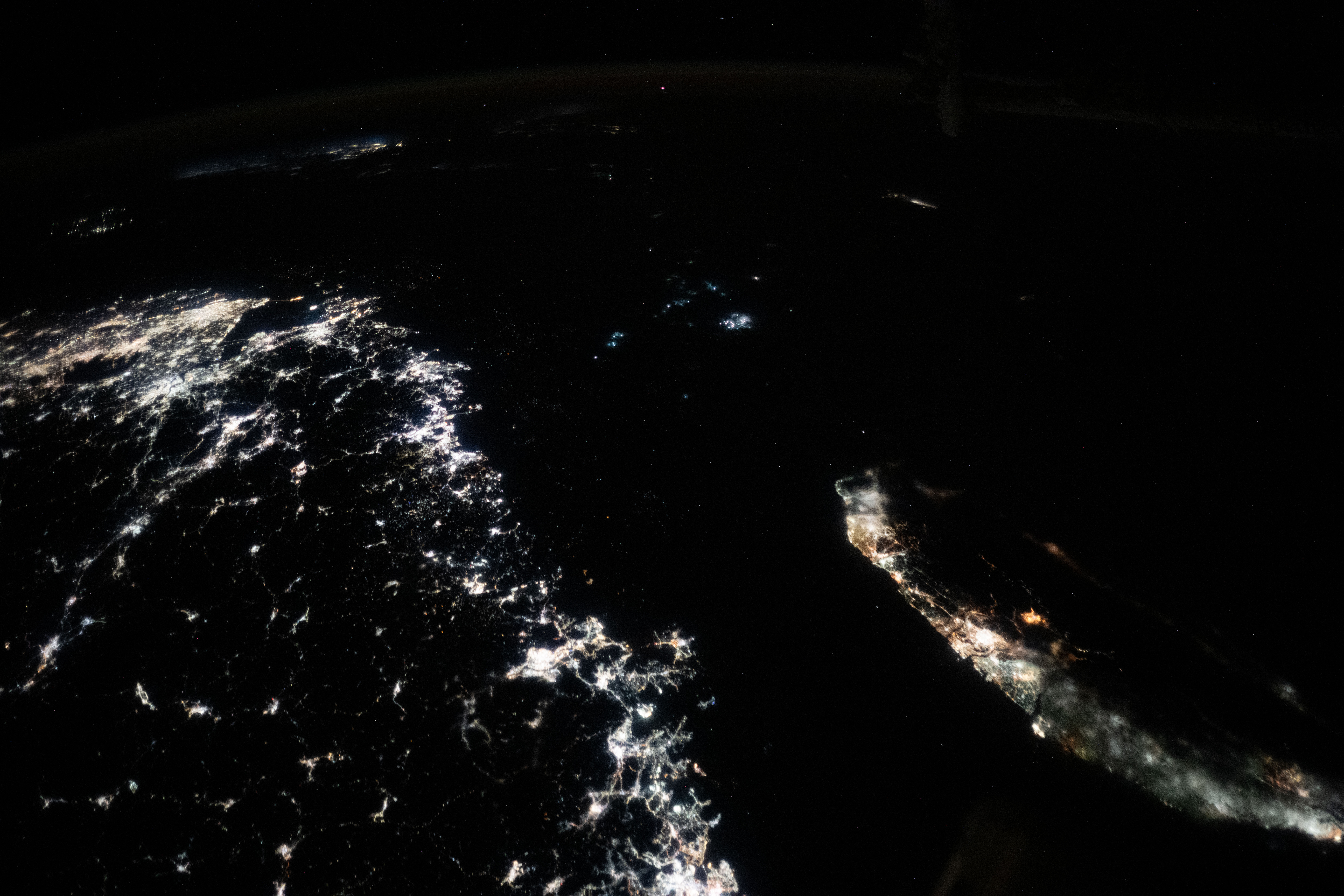 Détroit de Taïwan vu depuis la Station spatiale internationale
