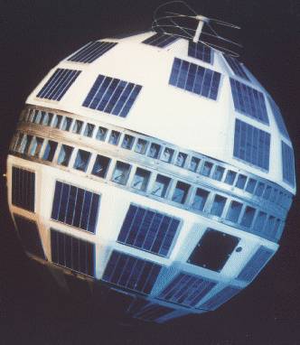 Maquette du satellite Telstar 1 lancé en 1962