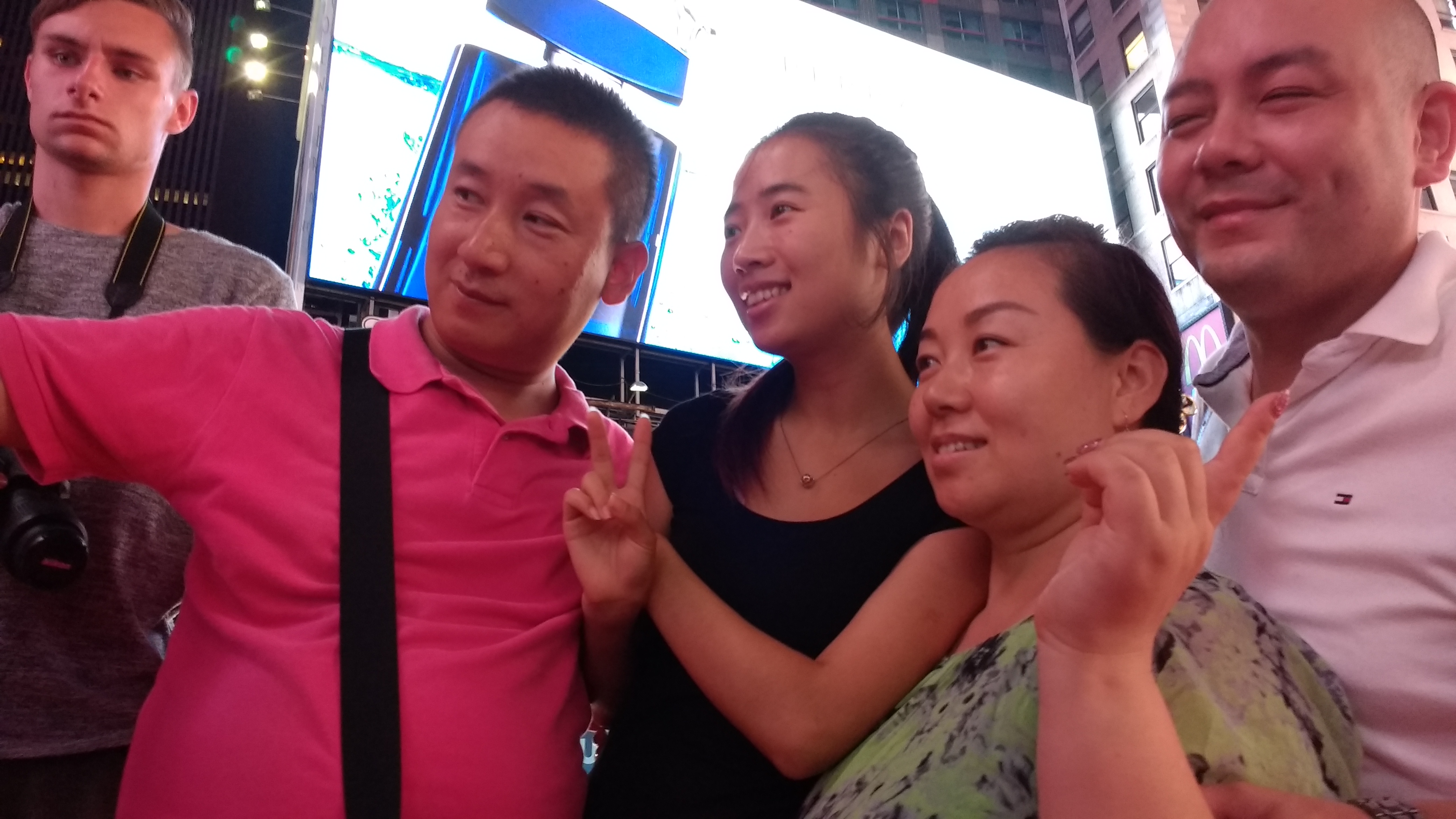 Touristes chinois à Times Square, New York